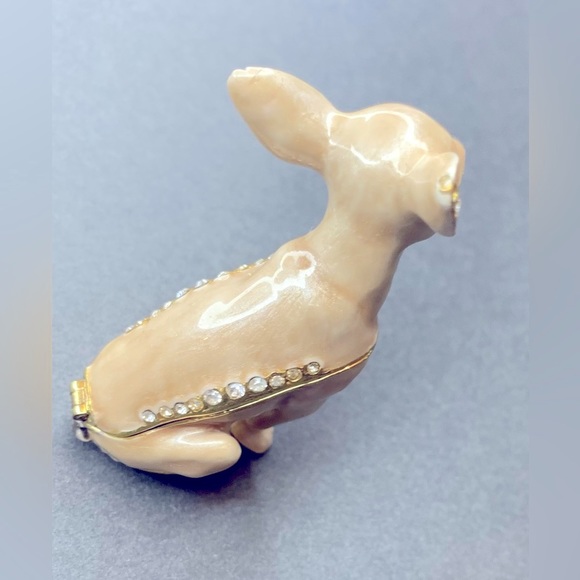 Kingspoint Design Jeweled Chihuahua Trinket Box.No Necklace. - Picture 2 of 8